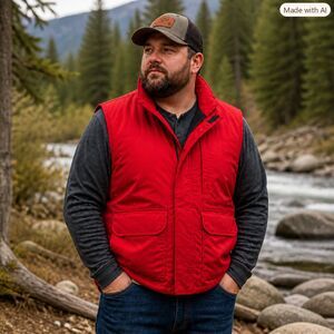 Cabela's Bold Red Men's Vest  Size Large